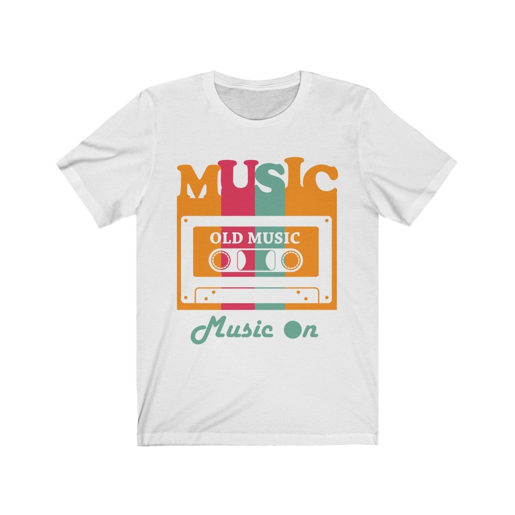 Old Cassette Type Music Cotton T-Shirts for Men and Women-Men's Fashion - Men's Clothing - Tops & Tees - T-Shirts-Sunday T-Shrit-White-XS-Granville Brothers
