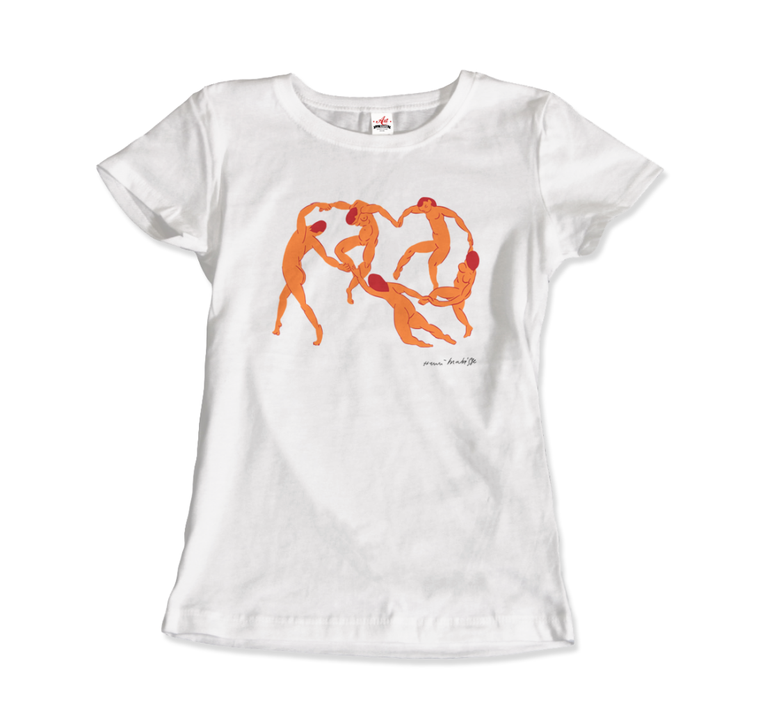 Henri Matisse La Danse 1909 Artwork T-Shirt for Men and Women-Men's Fashion - Men's Clothing - Shirts - Short Sleeve Shirts-Art-O-Rama Shop-Women-White-Granville Brothers