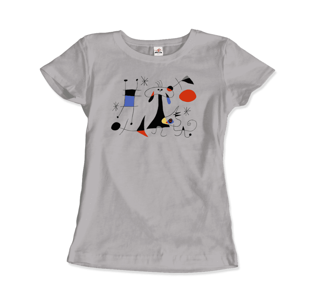 Joan Miro El Sol (The Sun) 1949 Artwork T-Shirt for Men and Women-Men's Fashion - Men's Clothing - Shirts - Short Sleeve Shirts-Art-O-Rama Shop-Men-White-Granville Brothers