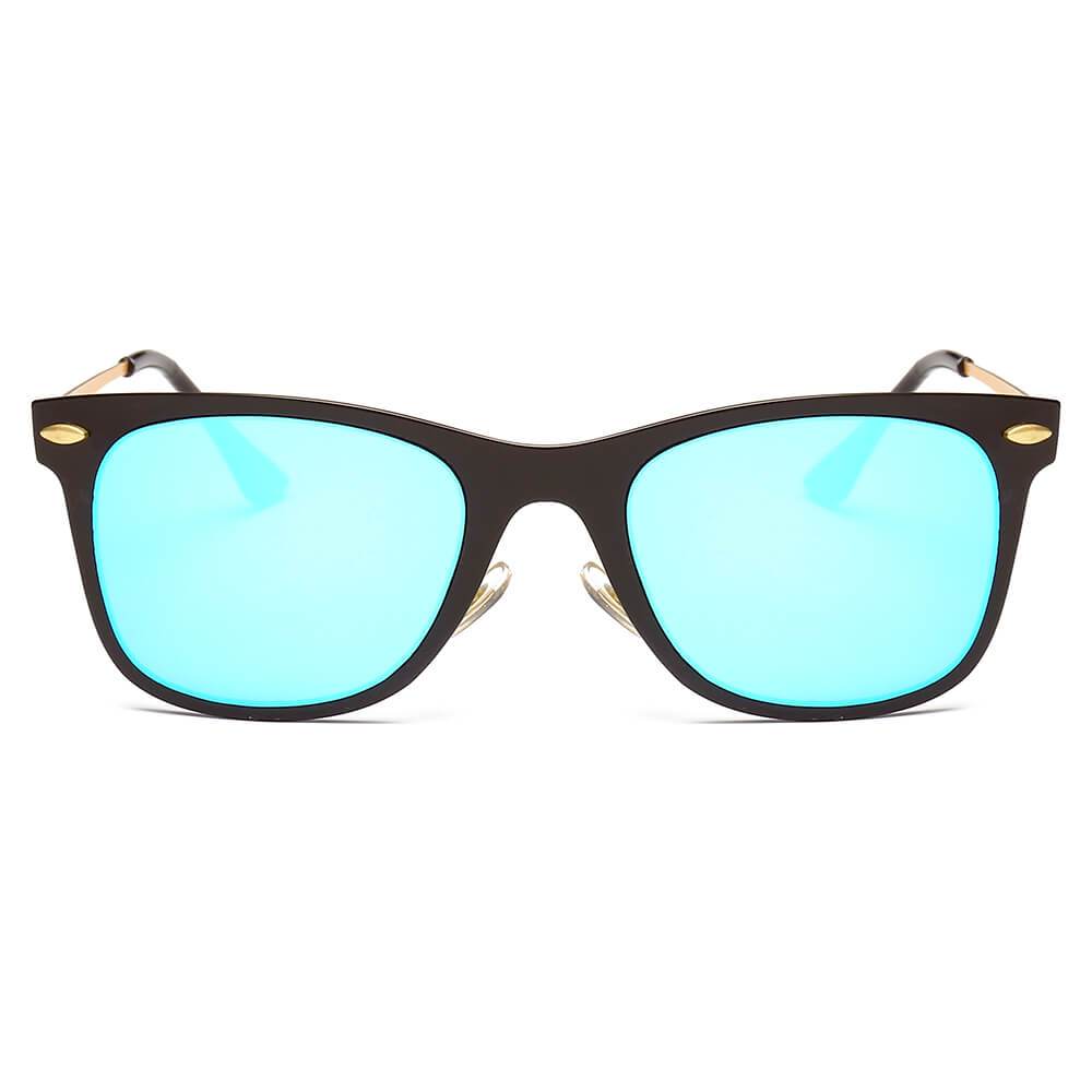 DUGALD | D31 - Classic Horn Rimmed Rectangle Fashion Sunglasses-Men's Fashion - Men's Accessories - Men's Glasses - Men's Sunglasses-Cramilo Eyewear-Green-Granville Brothers
