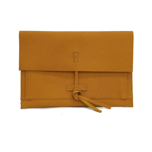 Leather Laptop Case in Camel Color-SutiSana-Granville Brothers