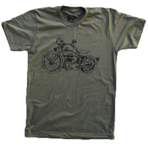 1929 Indian Motorcycle Army T-Shirt For Men-Men's Fashion - Men's Clothing - Tops & Tees - T-Shirts-Paulville Goods-S-Granville Brothers
