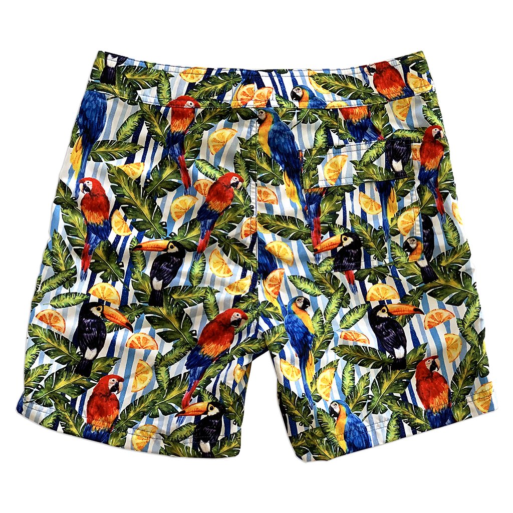 Sustainable Surf Tropical 17" Boardshorts Made From Recycled PET Bottles-Men's Fashion - Men's Clothing - Board Shorts-La Palma Eco-Beachwear-S-Granville Brothers