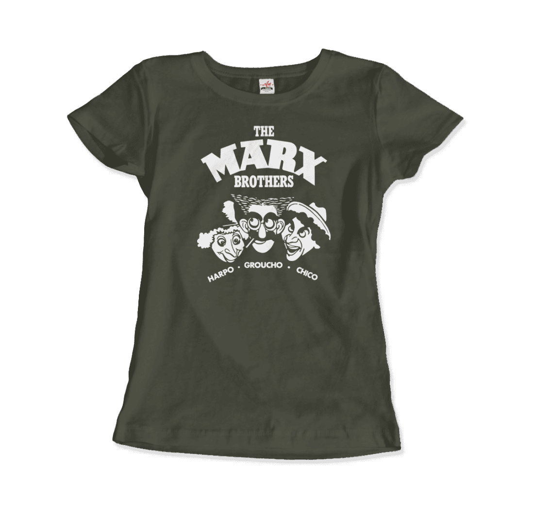 The Marx Brothers, Harpo, Groucho and Chico T-Shirt for Men and Women-Men's Fashion - Men's Clothing - Tops & Tees - T-Shirts-Art-O-Rama Shop-Women-City Green-Granville Brothers