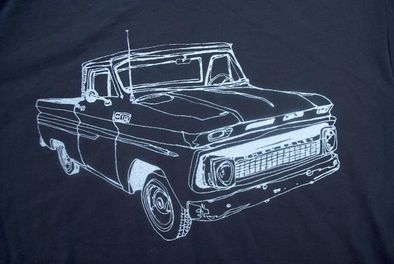 Old Chevy Truck Dark Grey T-Shirt For Men-Men's Fashion - Men's Clothing - Tops & Tees - T-Shirts-Paulville Goods-S-Granville Brothers