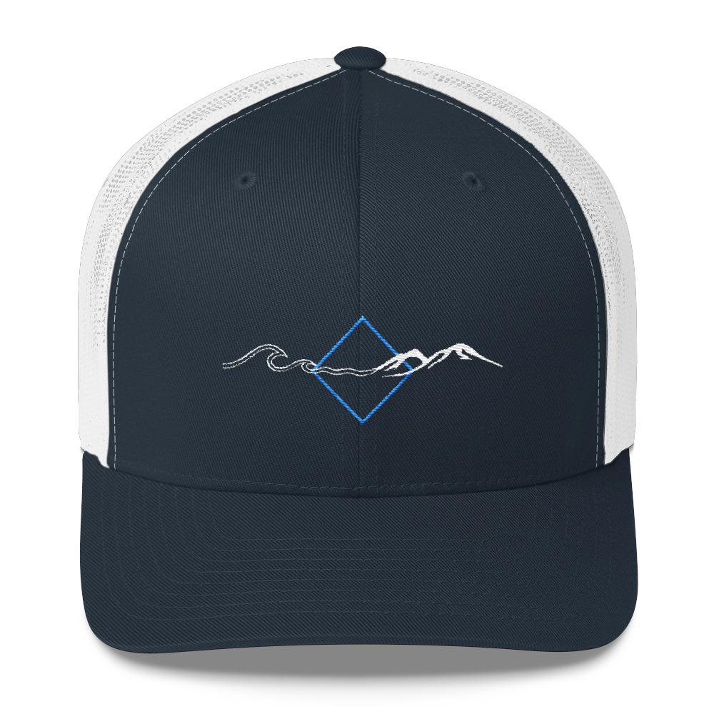 Find-Your-Coast Brand Tilt Mesh Back Trucker Hat for Men