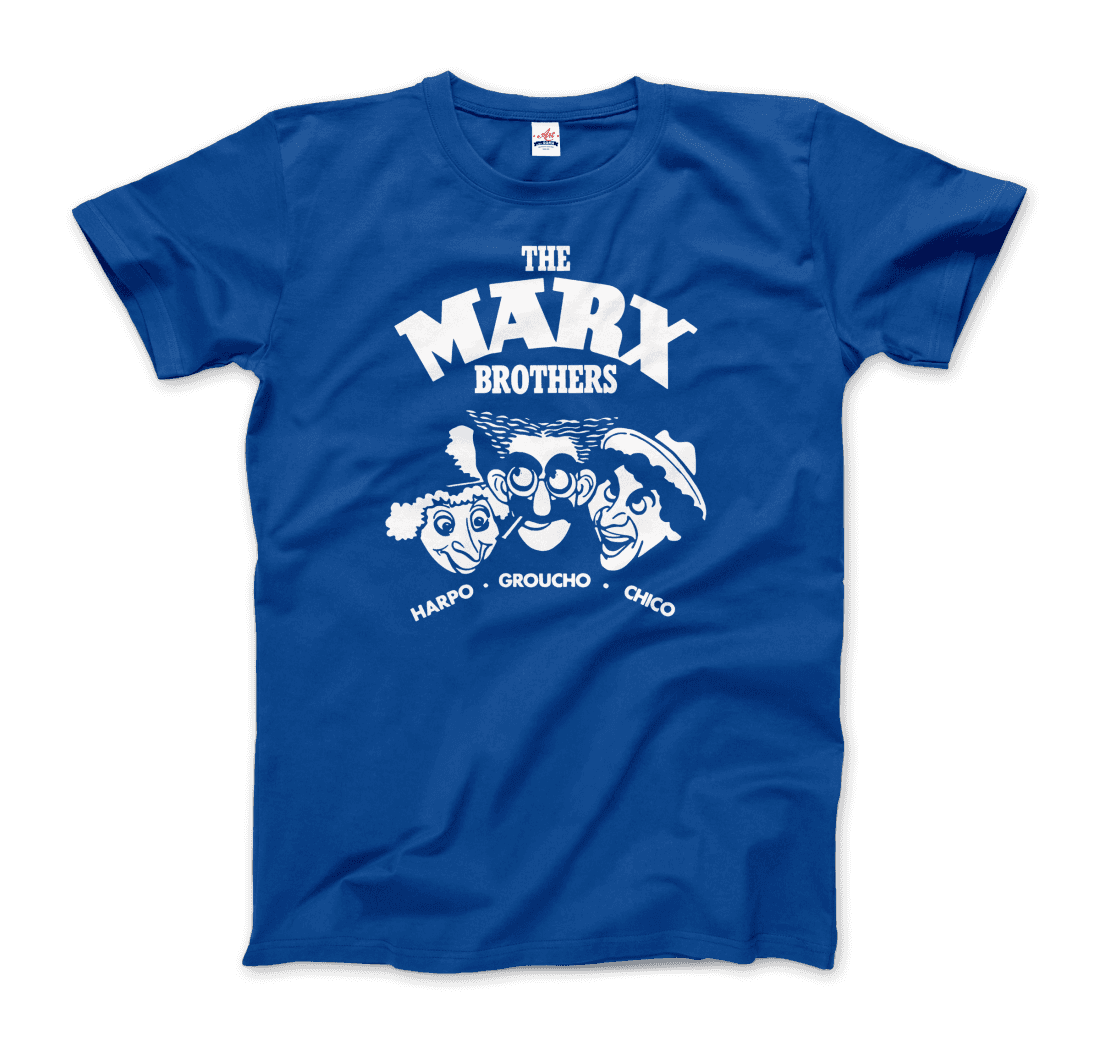 The Marx Brothers, Harpo, Groucho and Chico T-Shirt for Men and Women-Men's Fashion - Men's Clothing - Tops & Tees - T-Shirts-Art-O-Rama Shop-Men-Royal Blue-Granville Brothers