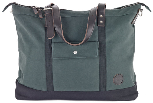 Army Green Zip Tote Bag for Men or Women-Bags & Luggage - Men's Bags - Crossbody Bags-Galore Groupe-Granville Brothers