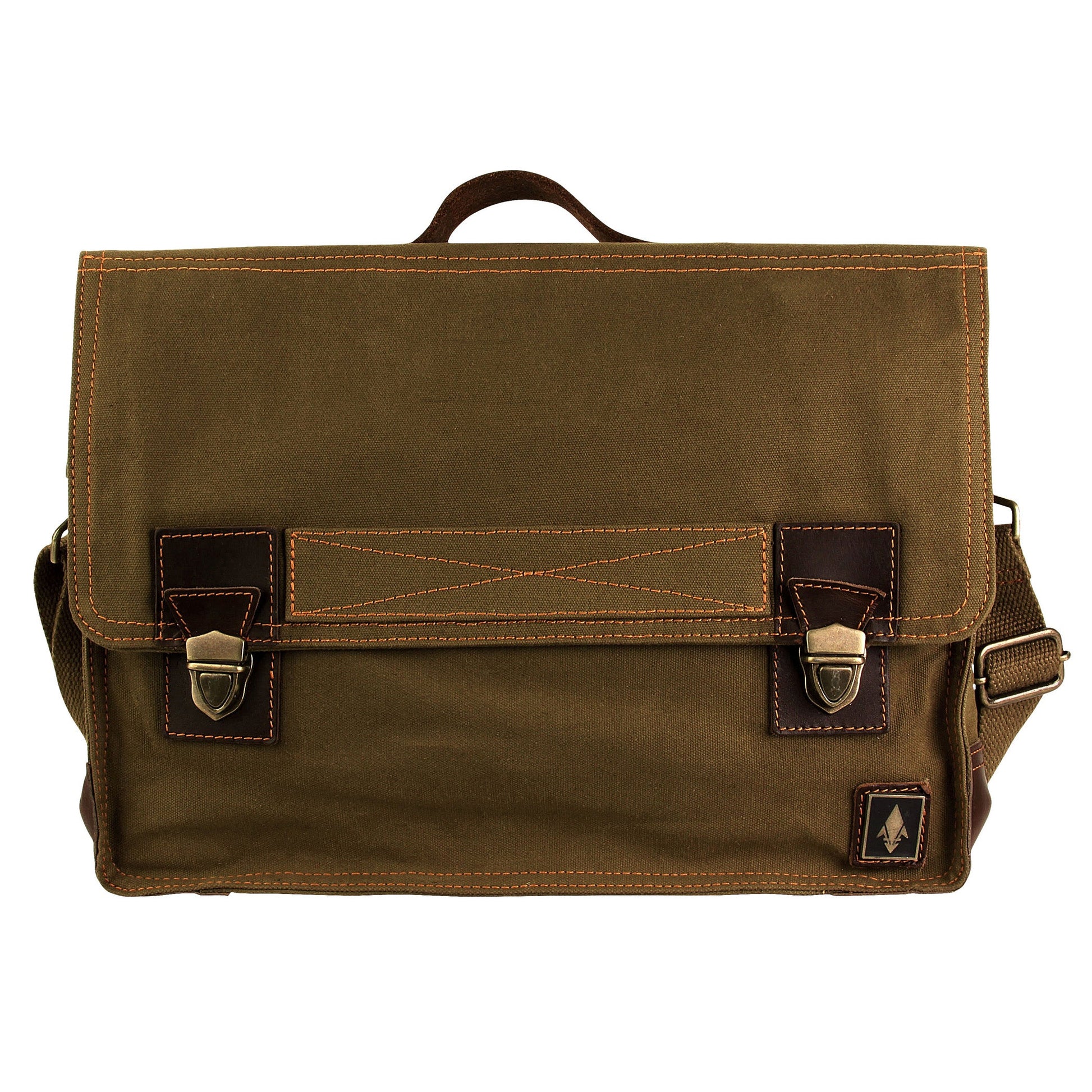 Work Bag - Messenger Bag - Canvas - Leather Handle for Men