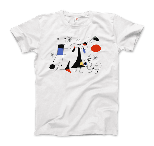 Joan Miro El Sol (The Sun) 1949 Artwork T-Shirt for Men and Women-Men's Fashion - Men's Clothing - Shirts - Short Sleeve Shirts-Art-O-Rama Shop-Men-White-Granville Brothers