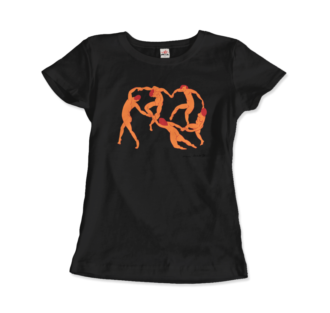 Henri Matisse La Danse 1909 Artwork T-Shirt for Men and Women-Men's Fashion - Men's Clothing - Shirts - Short Sleeve Shirts-Art-O-Rama Shop-Women-Black-Granville Brothers