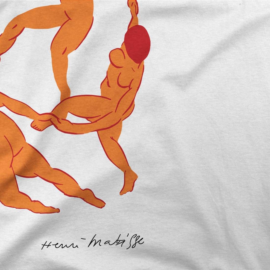 Henri Matisse La Danse 1909 Artwork T-Shirt for Men and Women-Men's Fashion - Men's Clothing - Shirts - Short Sleeve Shirts-Art-O-Rama Shop-Men-White-Granville Brothers