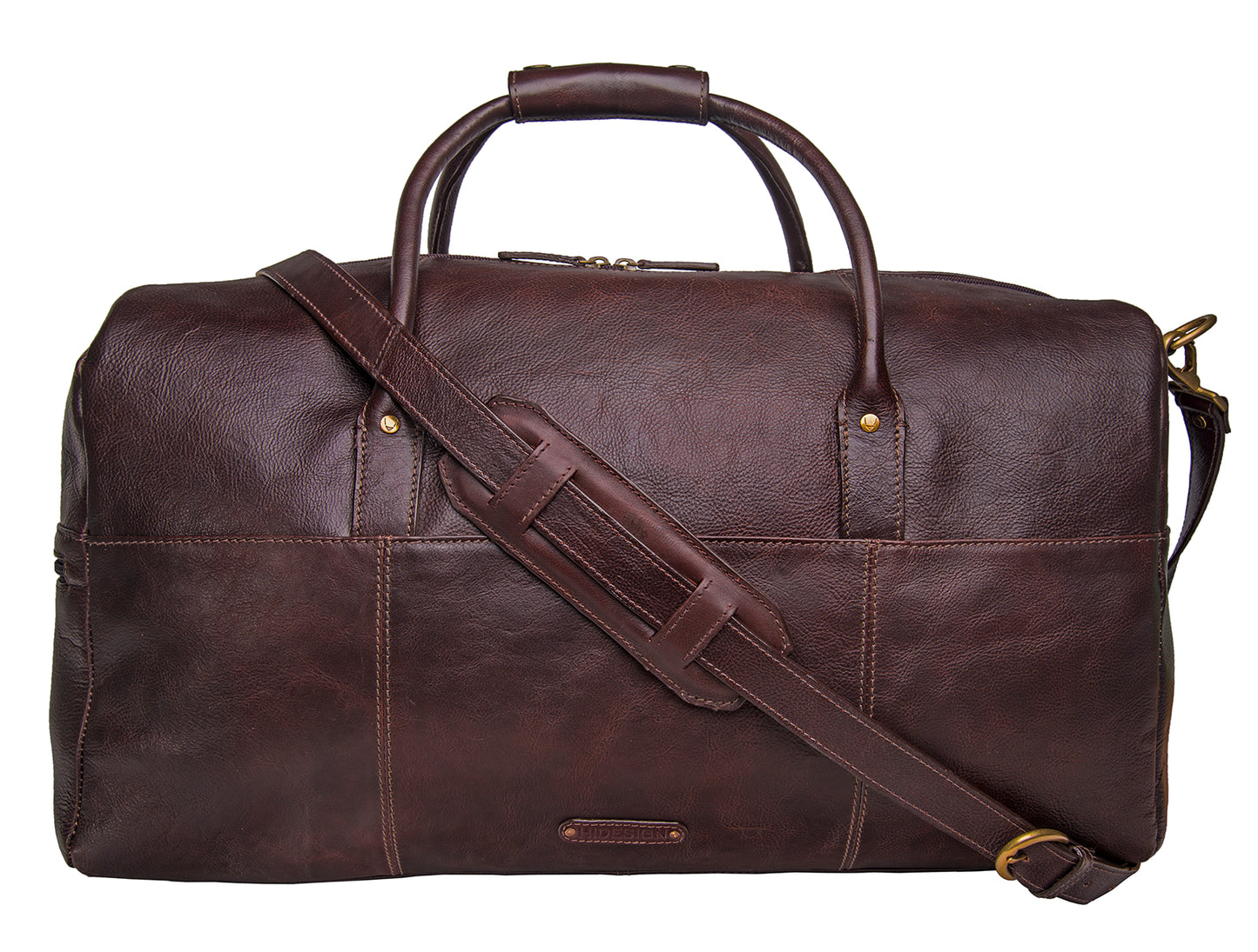 Hidesign Charles Leather Cabin Travel Duffle Weekend Bag for Men-Bags & Luggage - Men's Bags - Travel Bags-Hidesign-Granville Brothers