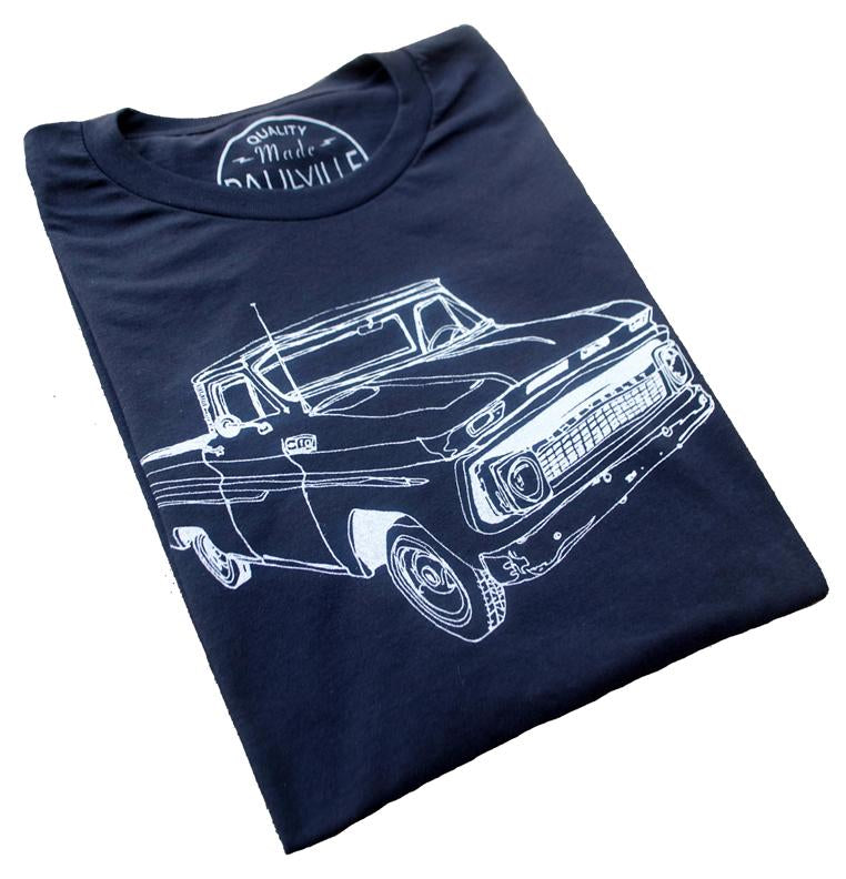 Old Chevy Truck Dark Grey T-Shirt For Men-Men's Fashion - Men's Clothing - Tops & Tees - T-Shirts-Paulville Goods-S-Granville Brothers