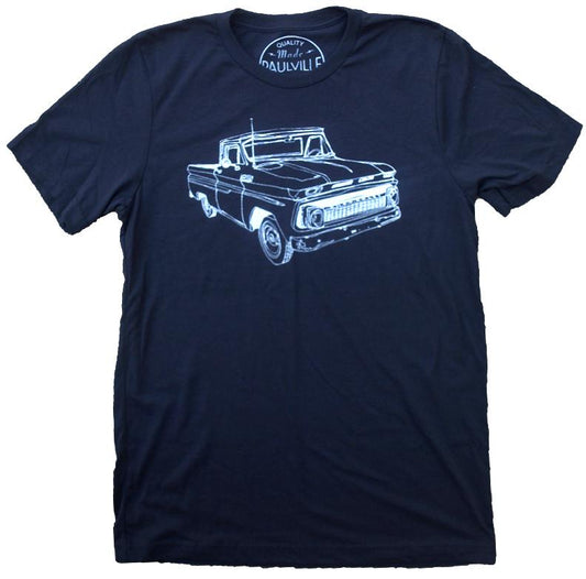 Old Chevy Truck Dark Grey T-Shirt For Men-Men's Fashion - Men's Clothing - Tops & Tees - T-Shirts-Paulville Goods-S-Granville Brothers