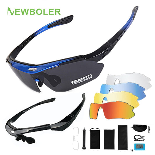 Exchangeable Multi-Lens Polarized Cycling Sun Glasses Sports Bicycle Unisex  Men Women