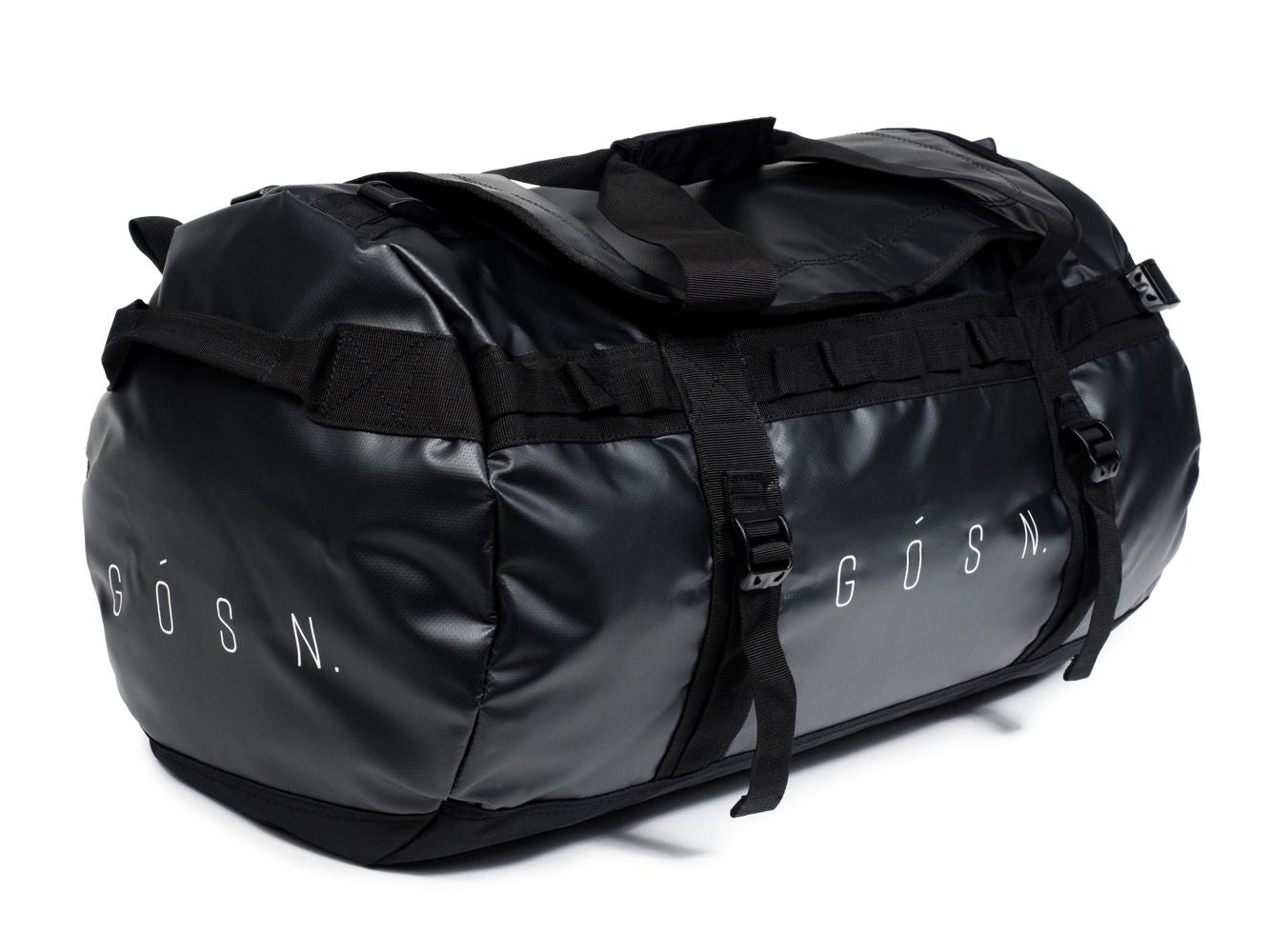 70L Travel Duffel Bag (Black) - closed