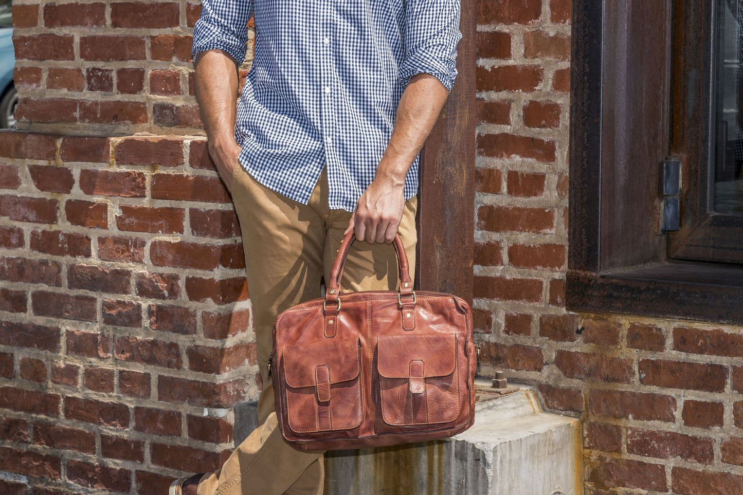 Commuter Briefcase - For Men-Kiko Leather-Granville Brothers