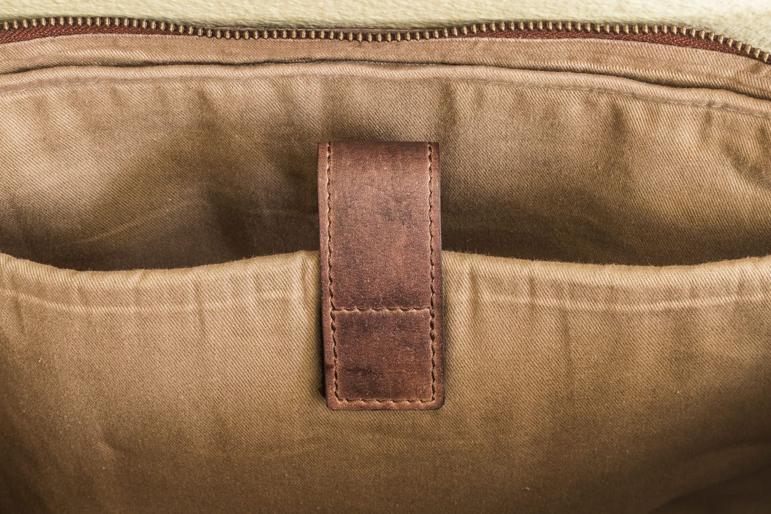 Sleek Leather Brief Case - Brown