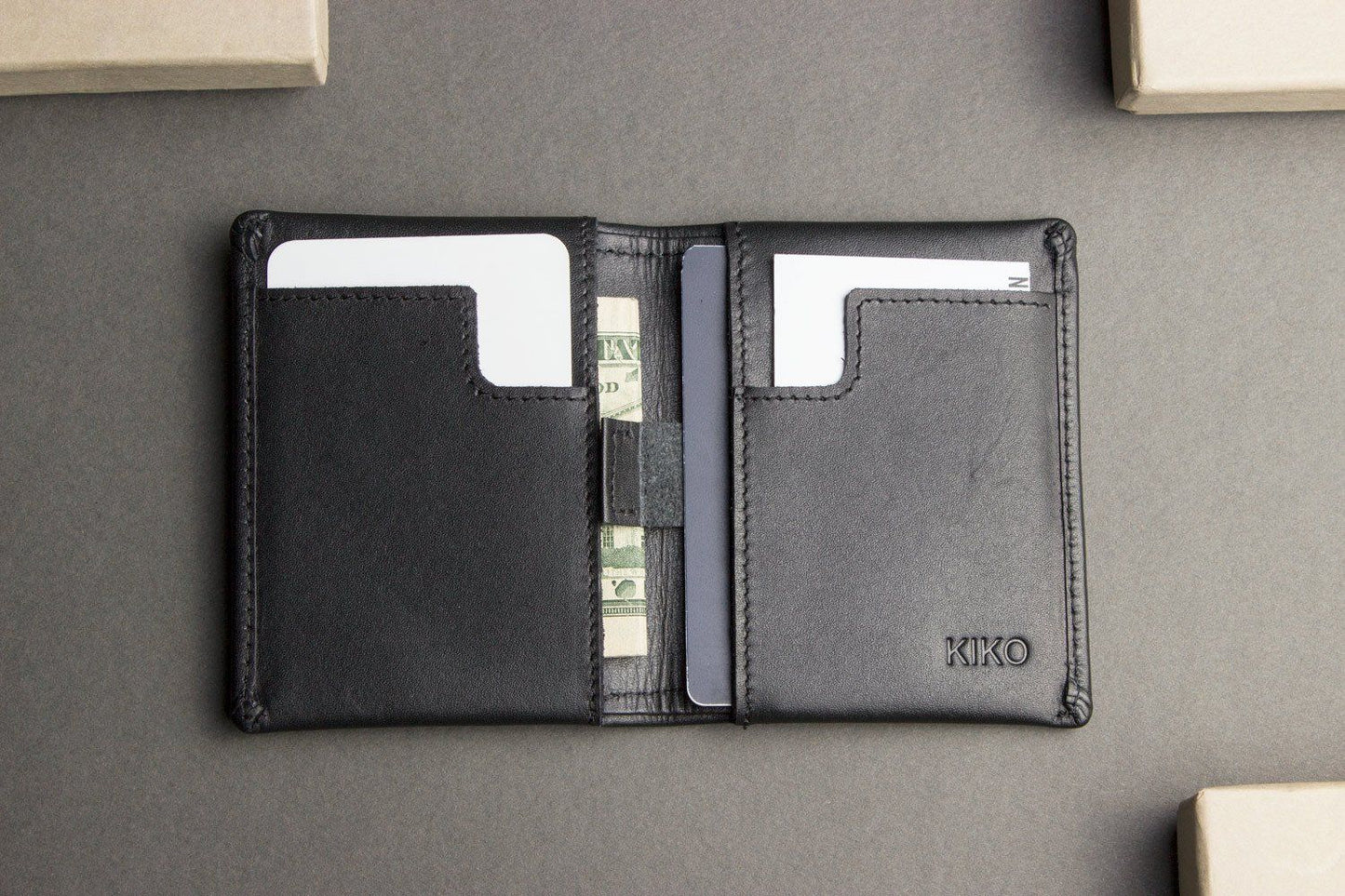 Slim Leather Bifold Wallet for Men-Kiko Leather-Granville Brothers