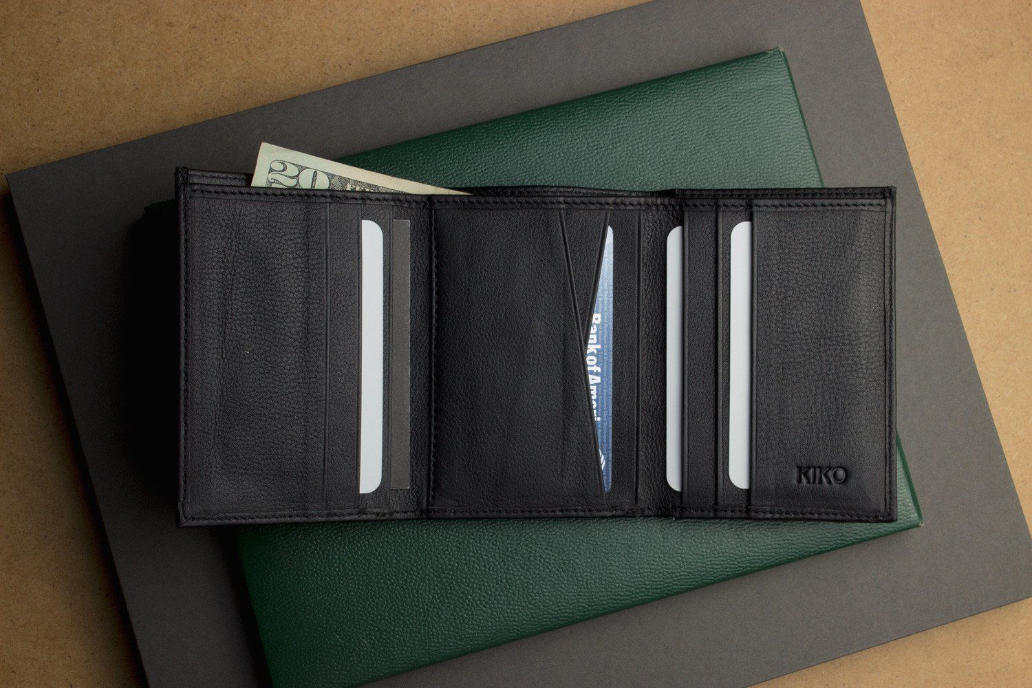 Leather Trifold Wallet for Men-Kiko Leather-Granville Brothers