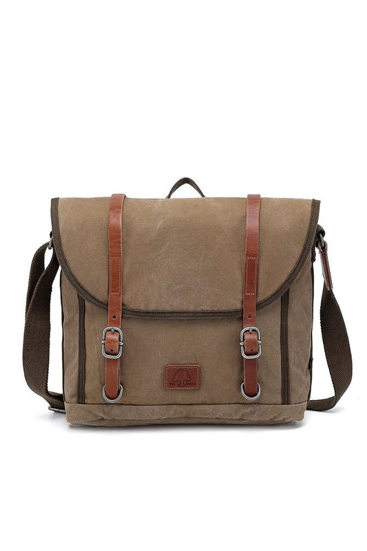 Forest Military-Inspired Canvas Messenger Bag-Old Trend-Granville Brothers