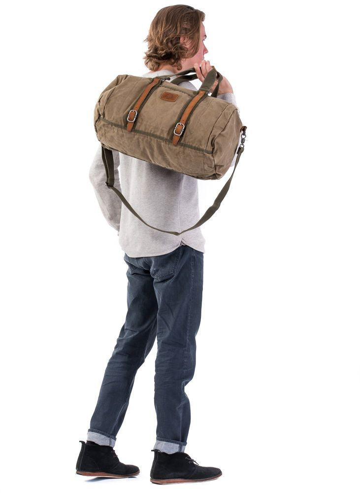 Forest Military-Inspired Canvas Weekender Travel Bag-Old Trend-Granville Brothers
