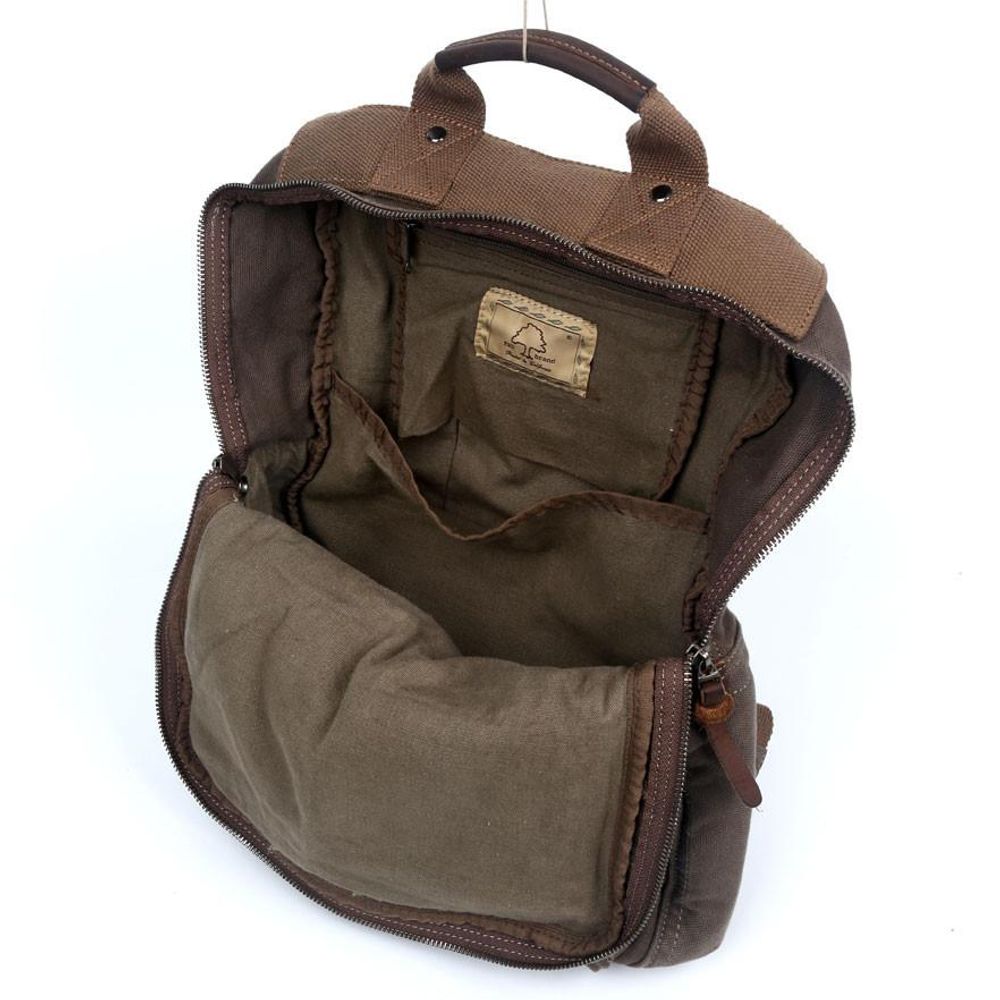 Ridge Valley Canvas Backpack - Camel