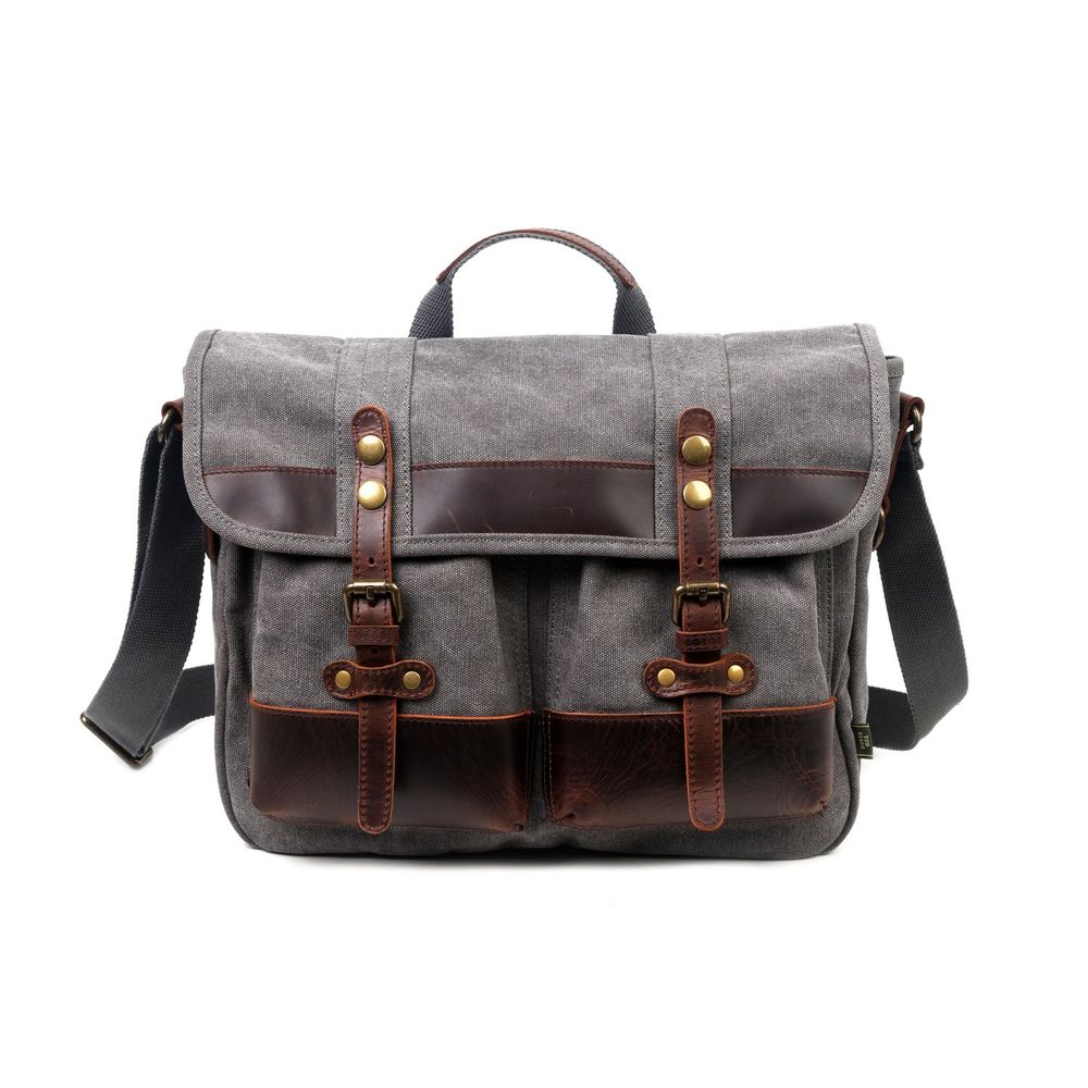 Valley Trail Messenger - Canvas - Leather Accents-Old Trend-Granville Brothers