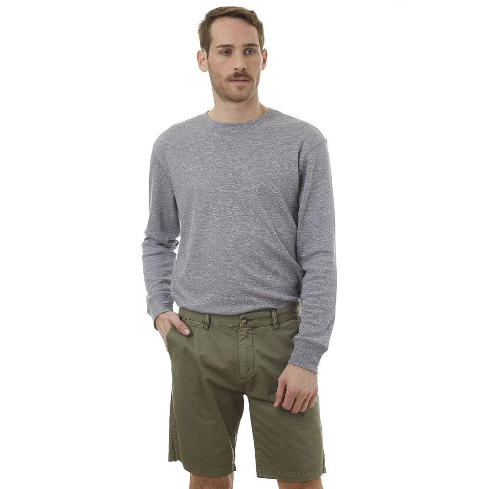 man in Adan Men's Twill Shorts - olive