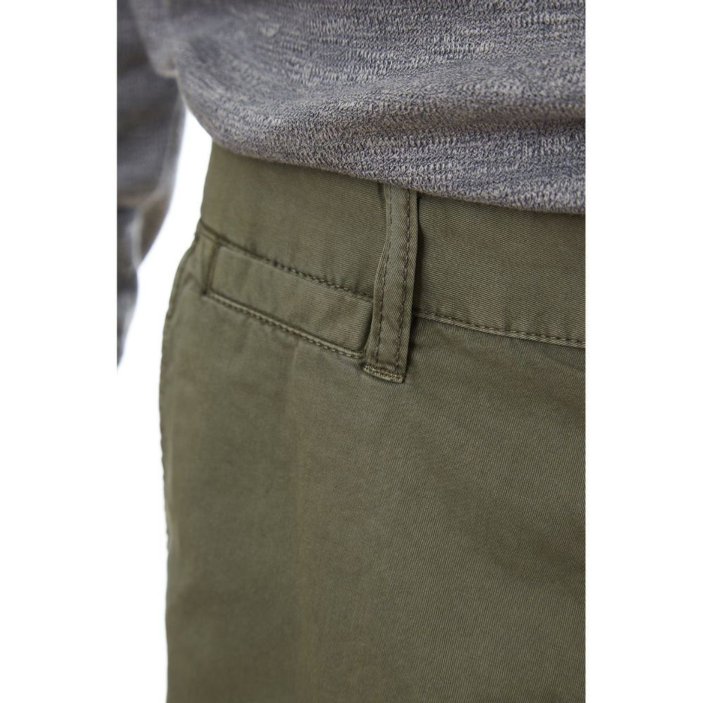 man in Adan Men's Twill Shorts - olive - belt loop