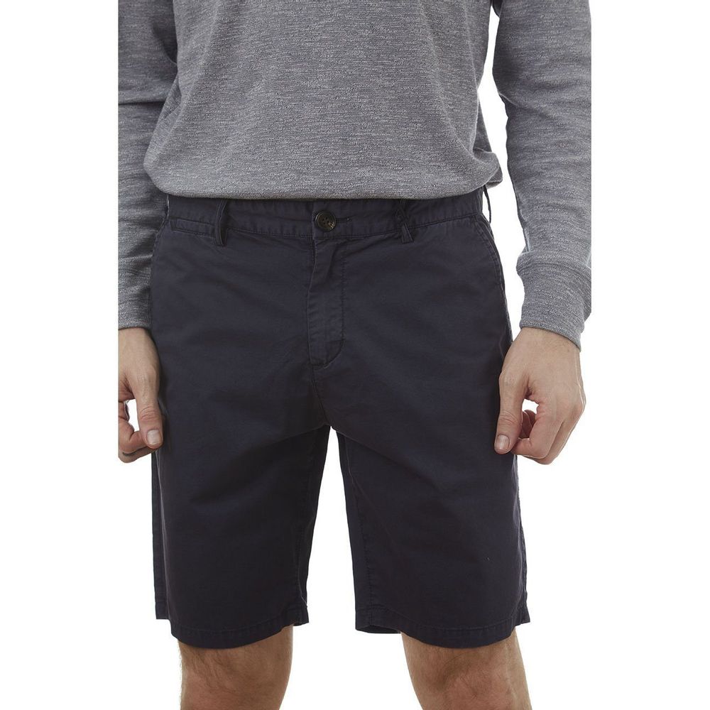 man in Adan Men's Twill Shorts - charcoal - front view