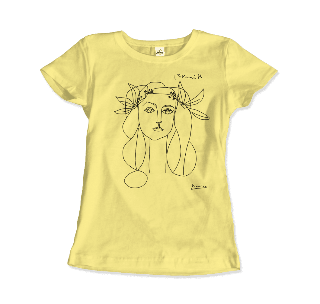 Pablo Picasso War and Peace 1952 Artwork T-Shirt-Men's Fashion - Men's Clothing - Shirts - Short Sleeve Shirts-Art-O-Rama Shop-Women-Spring Yellow-Granville Brothers