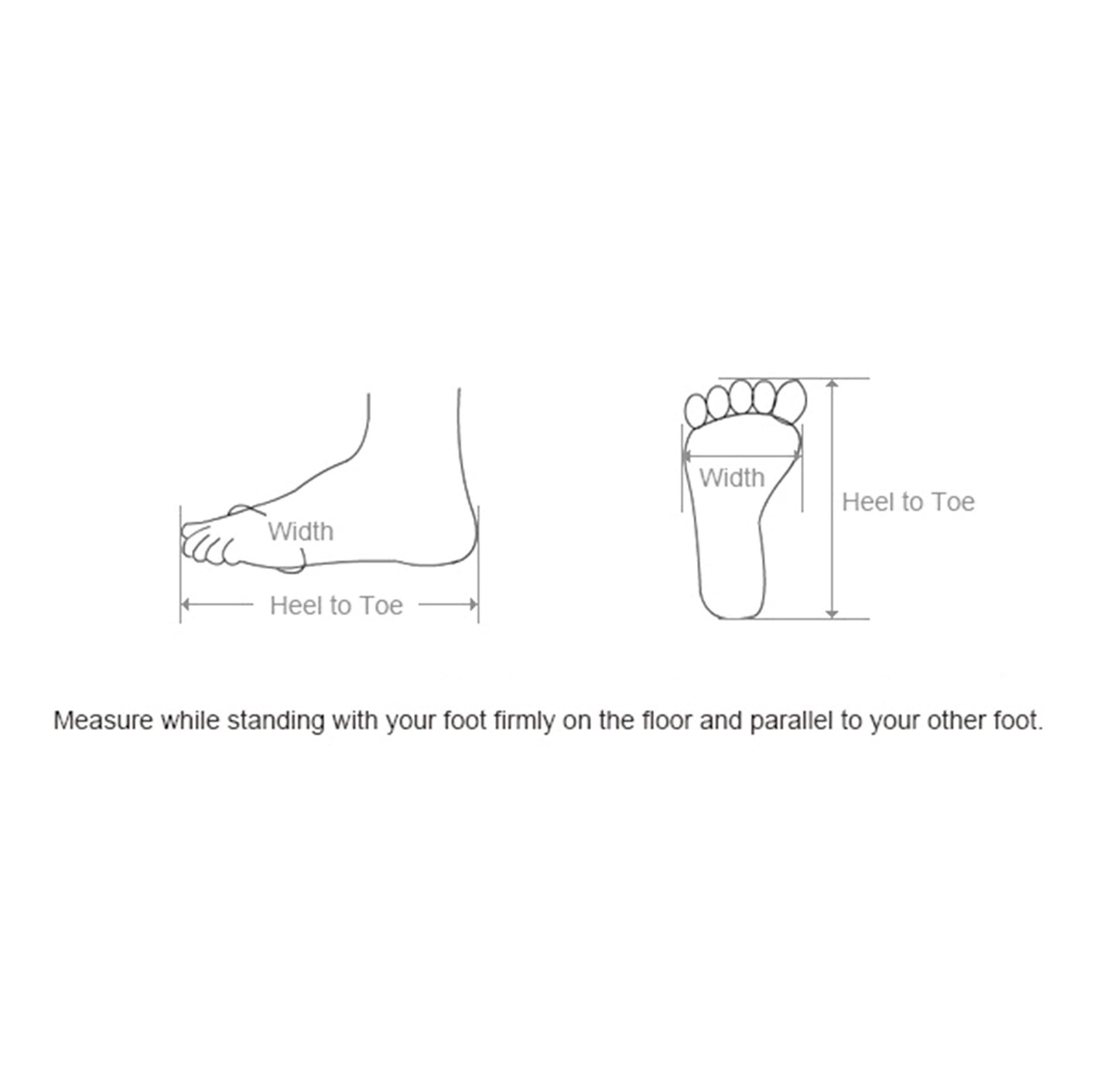 How to measure foot diagram